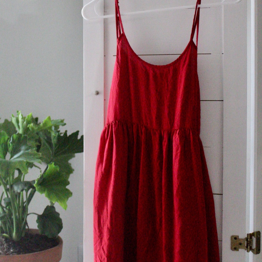 red summer dress